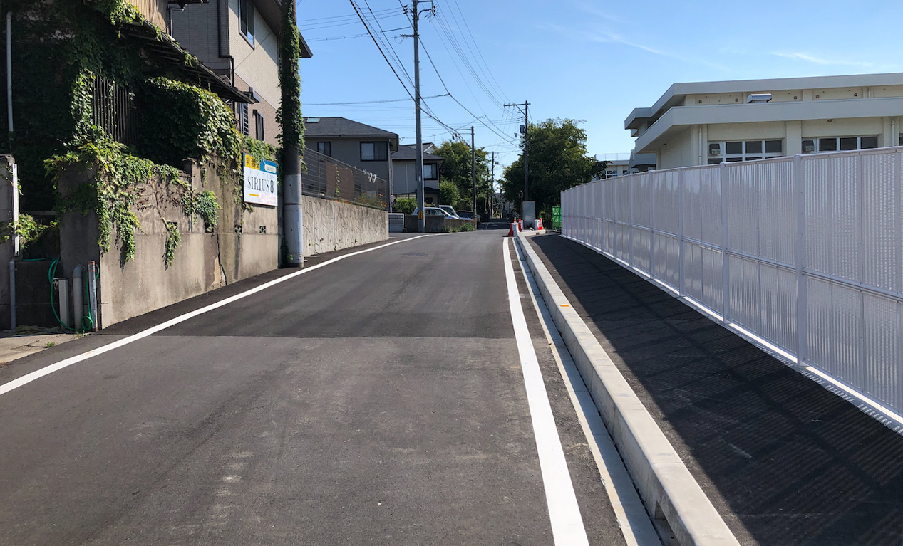 市道工業高校東1号線　子どもたちを守る交通安全対策その4工事